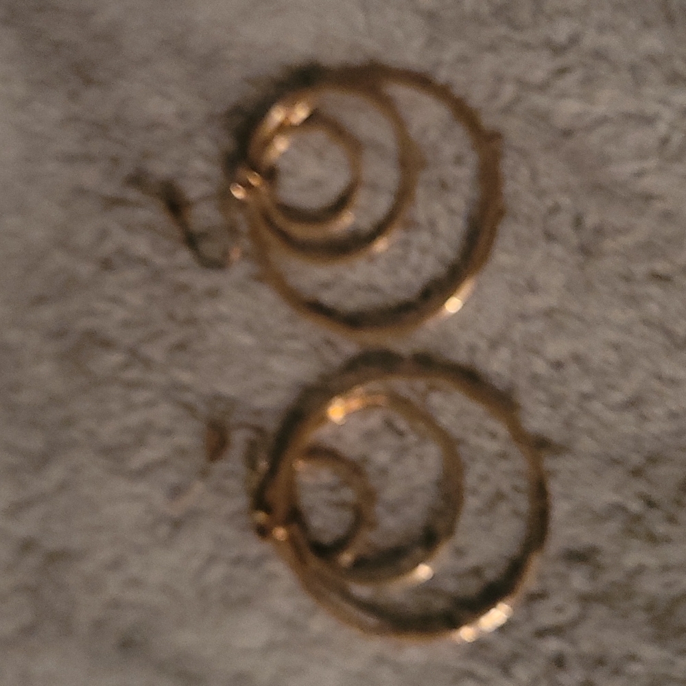 Gold hook style earrings